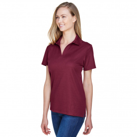 Devon & Jones DG20W CrownLux Performance Ladies Plaited Polo - Burgundy