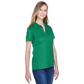 Devon & Jones DG20W CrownLux Performance Ladies Plaited Polo - Kelly Green