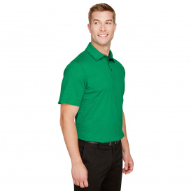Devon & Jones DG22 CrownLux Performance Address Melange Polo - Kelly Green Heather