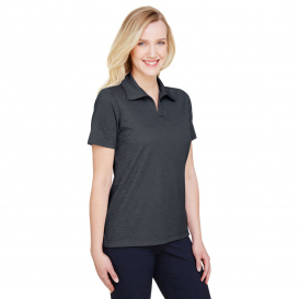Devon & Jones DG22W CrownLux Performance Ladies Address Melange Polo - Black Heather
