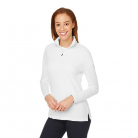 Devon & Jones DG400W New Classics Ladies Performance Quarter-Zip -White