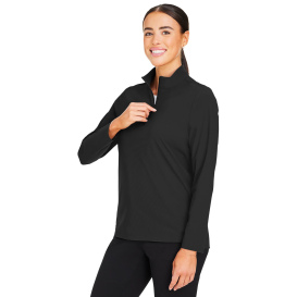Devon & Jones DG410W Ladies CrownLux Performance Windsor Welded Quarter-Zip - Black