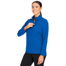 Devon & Jones DG410W Ladies CrownLux Performance Windsor Welded Quarter-Zip - French Blue