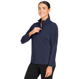 Devon & Jones DG410W Ladies CrownLux Performance Windsor Welded Quarter-Zip - Navy