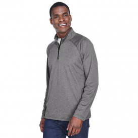 Devon & Jones DG440 Men\'s Stretch Tech-Shell Compass 1/4-Zip - Dark Grey Heather
