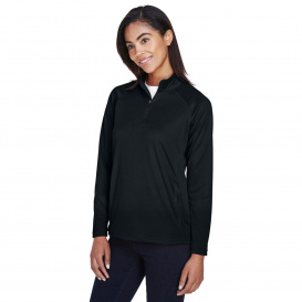 Devon & Jones DG440W Ladies Stretch Tech-Shell Compass Quarter-Zip - Black