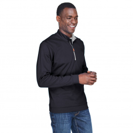 Devon & Jones DG479 Men\'s DRYTEC20 Performance Quarter-Zip -Black/Grey Heather/Graphite
