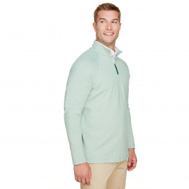 Devon & Jones DG480 CrownLux Performance Clubhouse Micro-Stripe Quarter-Zip - Kelly Green