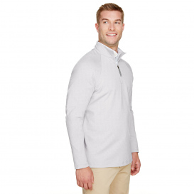 Devon & Jones DG480 CrownLux Performance Clubhouse Micro-Stripe Quarter-Zip - Silver