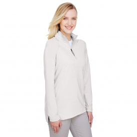 Devon & Jones DG480W CrownLux Performance Ladies Clubhouse Micro-Stripe Quarter-Zip - Silver