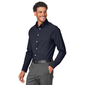 Devon & Jones DG505 CrownLux Performance Spencer Poplin Shirt - Navy Melange