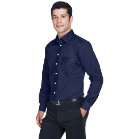 Devon & Jones DG530 Men\'s Crown Woven Collection Solid Stretch Twill - Navy