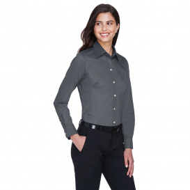 Devon & Jones DG530W Ladies Crown Woven Collection Solid Stretch Twill - Graphite