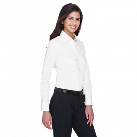 Devon & Jones DG530W Ladies Crown Woven Collection Solid Stretch Twill - White
