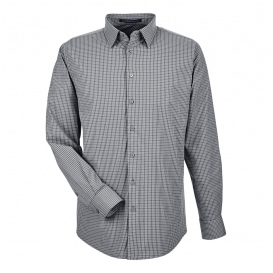 Devon & Jones DG535 CrownLux Performance Tonal Mini Check Shirt - Graphite