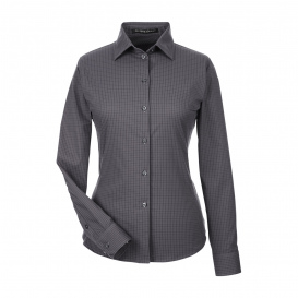 Devon & Jones DG535W CrownLux Performance Ladies Tonal Mini Check Shirt - Carbon