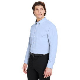 Devon & Jones DG537 CrownLux Performance Microstripe Shirt - French Blue/White