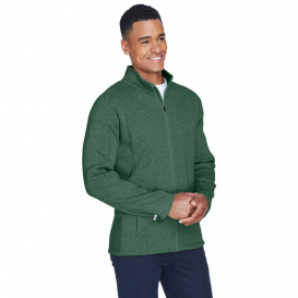 Devon & Jones DG793 Men\'s Bristol Full Zip Sweater Fleece Jacket - Forest Heather