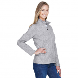 Devon & Jones DG793W Ladies Bristol Full Zip Sweater Fleece Jacket - Grey Heather
