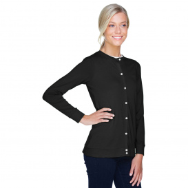 Devon & Jones DP181W Ladies Perfect Fit Ribbon Cardigan - Black