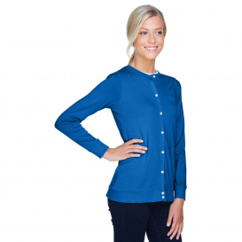 Devon & Jones DP181W Ladies Perfect Fit Ribbon Cardigan - French blue