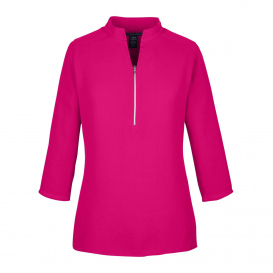 Devon & Jones DP611W Ladies Perfect fit 3/4 Sleeve Crepe Tunic - Crown Raspberry