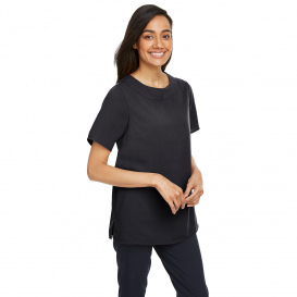 Devon & Jones DP613W Ladies Perfect Fit Boat-Neck Blouse - Black