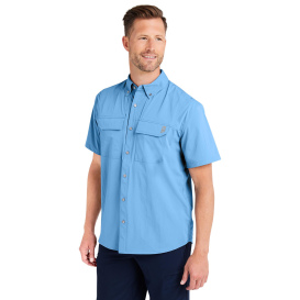 HUK H150183 Creekbed Short Sleeve Shirt - Marolina Blue