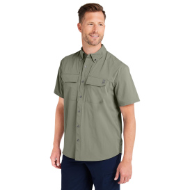 HUK H150183 Creekbed Short Sleeve Shirt - Moss