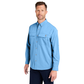 HUK H150184 Creekbed Long Sleeve Shirt - Marolina Blue