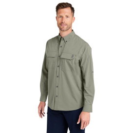 HUK H150184 Creekbed Long Sleeve Shirt - Moss