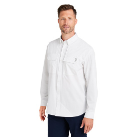HUK H150184 Creekbed Long Sleeve Shirt - White