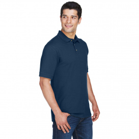Harriton M200 Mens 6 oz. Ringspun Cotton Pique Short-Sleeve Polo - Navy