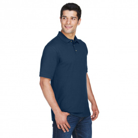 Harriton M200T Men\'s Tall 6 oz. Ringspun Cotton Pique Short-Sleeve Polo - Navy