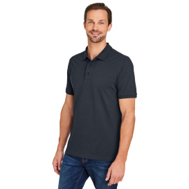 Harriton M205 Valiant Cotton Snag Protect Pocket Polo - Dark Charcoal