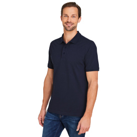 Harriton M205 Valiant Cotton Snag Protect Pocket Polo - Dark Navy