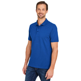 Harriton M205 Valiant Cotton Snag Protect Pocket Polo - True Royal