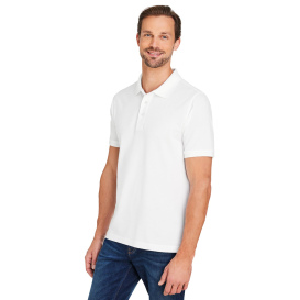 Harriton M205 Valiant Cotton Snag Protect Pocket Polo - White