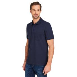 Harriton M205P Valiant Cotton Snag Protect Pocket Polo - Dark Navy