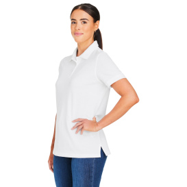 Harriton M205W Ladies Valiant Cotton Snag Protect Polo - White