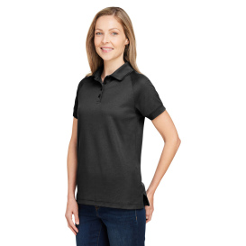 Harriton M208W Ladies Charge Snag and Soil Protect Polo - Black