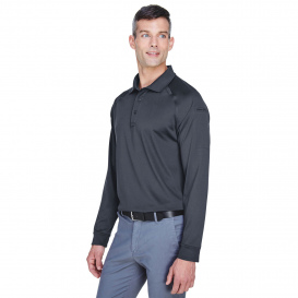 Harriton M211L Mens Advantage Snag Protection Plus Long-Sleeve Tactical Polo - Dark Charcoal