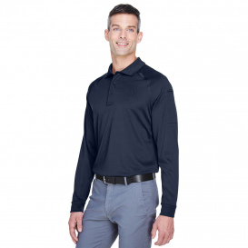 Harriton M211L Mens Advantage Snag Protection Plus Long-Sleeve Tactical Polo - Dark Navy