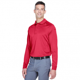 Harriton M211L Mens Advantage Snag Protection Plus Long-Sleeve Tactical Polo - Red