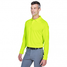 Harriton M211L Mens Advantage Snag Protection Plus Long-Sleeve Tactical Polo - Safety Yellow