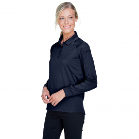Harriton M211LW Ladies Advantage Snag Protection Plus Long Sleeve Tactical Polo - Dark Navy