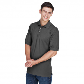 Harriton M265 Men\'s 5.6oz. Easy Blend Polo - Charcoal