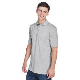 Harriton M265 Men's 5.6oz. Easy Blend Polo - Grey Heather
