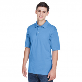 Harriton M265 Men\'s 5.6oz. Easy Blend Polo - Light College Blue