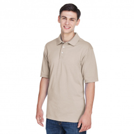 Harriton M265 Men\'s 5.6oz. Easy Blend Polo - Stone
